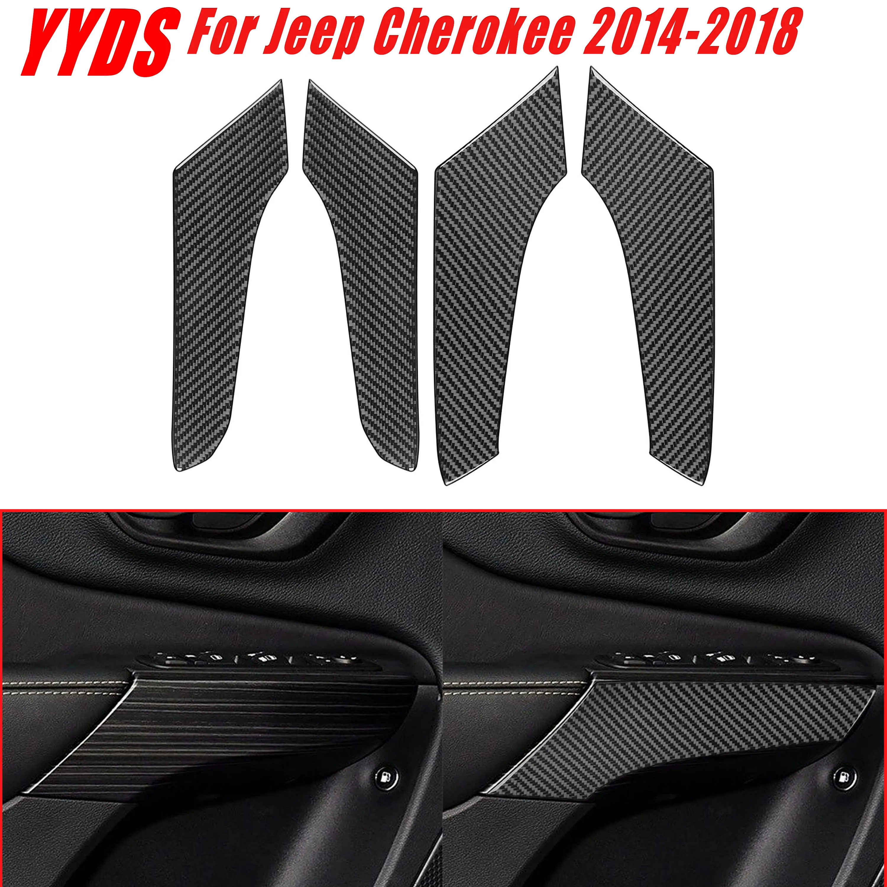 pour-jeep-cherokee-2014-2018-veritable-fibre-de-carbone-forgee-bleue-platinee-garniture-laterale-de-l'interrupteur-de-leve-vitre-de-la-porte-4-pieces
