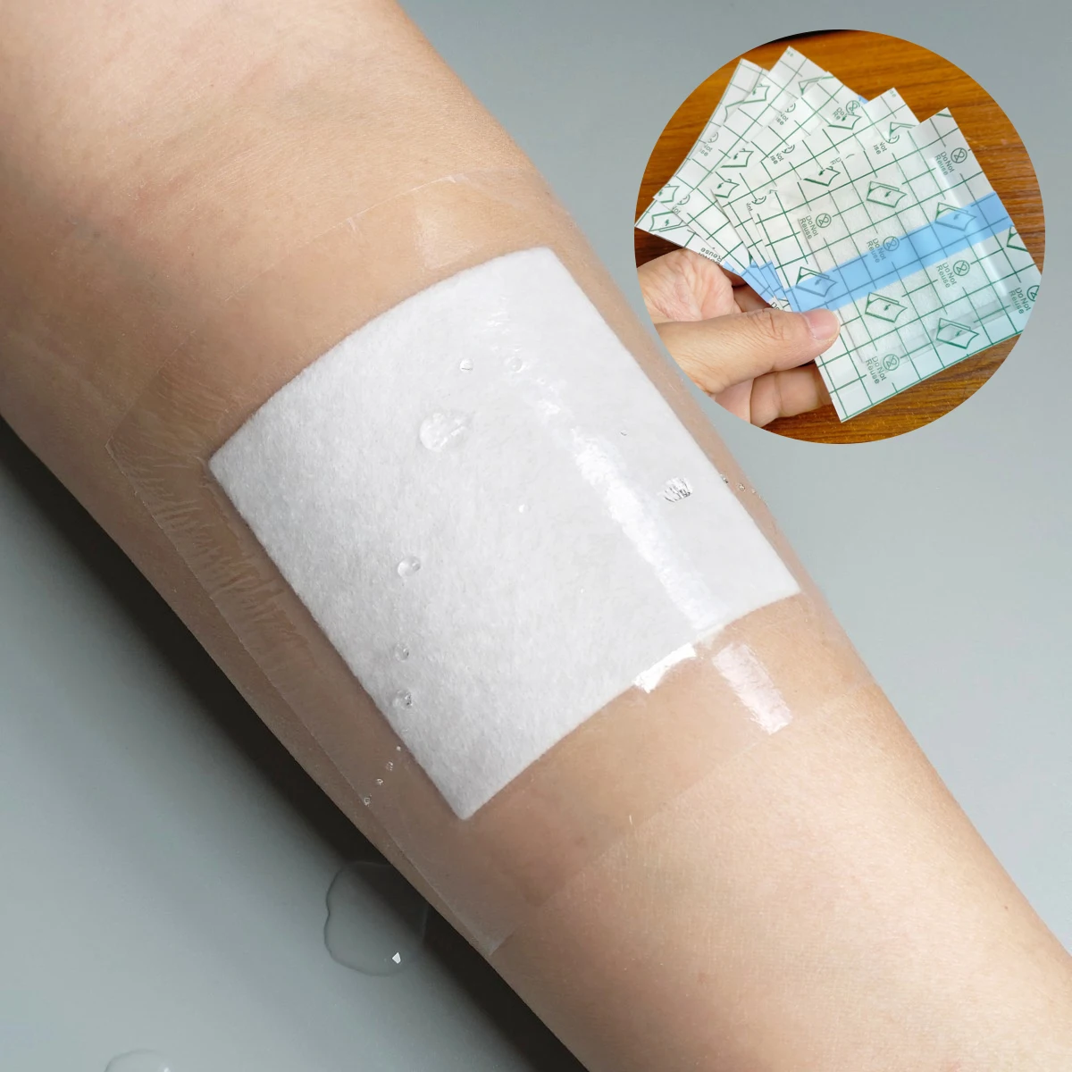 30PCS Waterproof Wound Dressings, Soft Gauze Pads, Center Latex Free Bandages, Self-Adhesive Wound Dressings, Skin Friendly