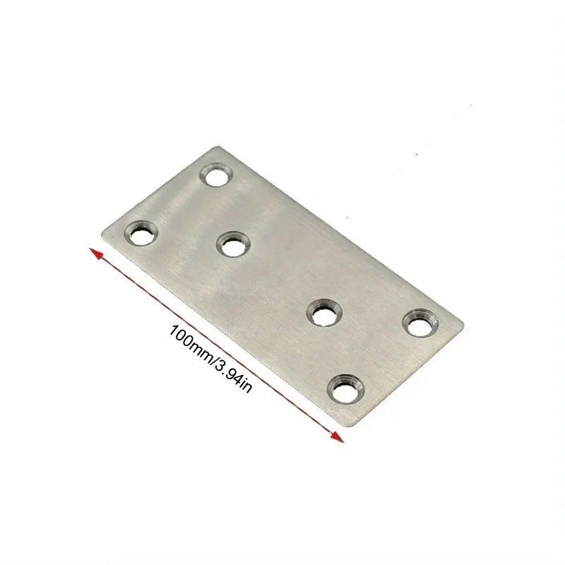 16pcs Plates for Wood Fixing Connector Fixing Brackets Shape Brackets Flat Corner Brace Plates Metal Repair Stainless Steel