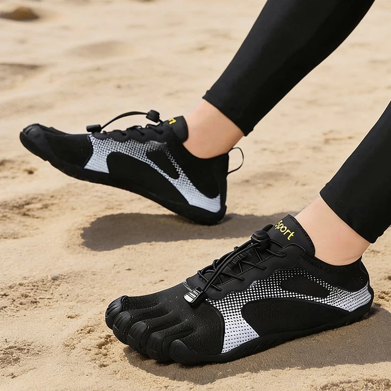 Neue Unisex Breitere Schuhe Atmungsaktives Mesh Herren Barfuß Fünf-Zehen-Schuhe Marken-Flachschuhe Weiche Zero-Drop-Sohle Breitere Zehenbox Sneaker Große Größen – Detail 15