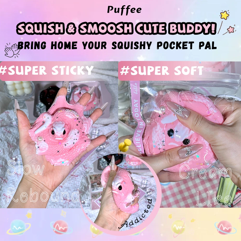 لعبة إسفنجية من السيليكون من تصميم Hognose، لعبة طابا إسفنجية مصنوعة يدويًا، لعبة ضغط بطيئة اللاصق الكريمي الناعم، لعبة سعيدة #2