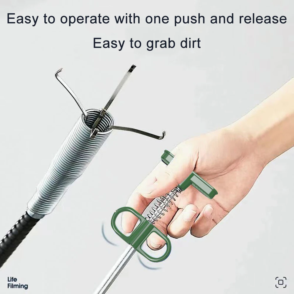 1Pc 60/90/160mm Sewer Pipe Unblocker Bathroom Hair Sewer Sink Cleaning Tools Snake Spring Pipe Dredging Tool Kitchen Accessories
