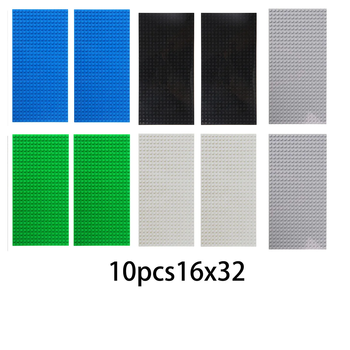 

（10pcs）16x32 DIY Plastic Building Plate City-Scale Building Blocks Construction Blocks Action Figures Engineering Toys 2