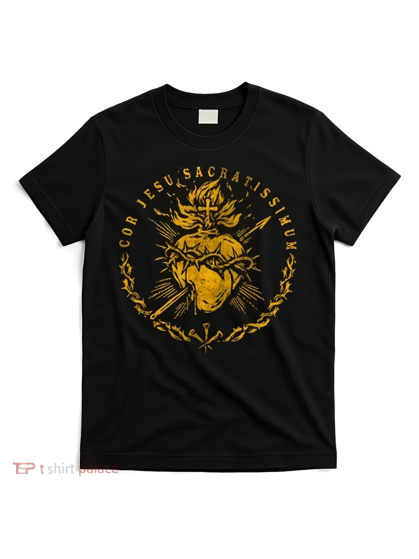 Sacred Heart of Jesus Catholic T-Shirt 100% Cotton O-Neck Short Sleeve Summer Casual Mens T-shirt Streetwear