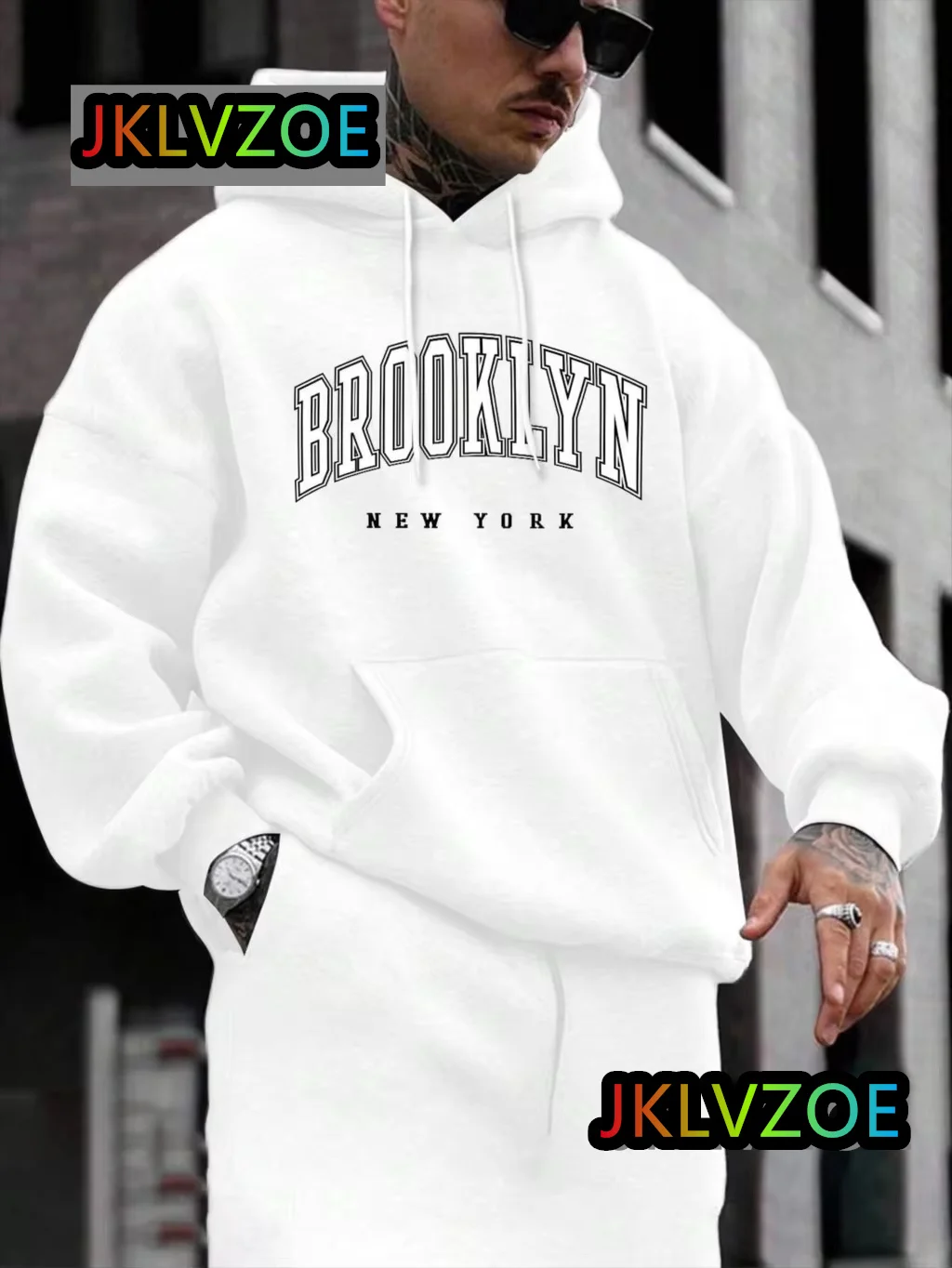 Brooklyn New York Printing Men Hoody Autumn Winter Loose Casual Sweatshirt Fashion Fleece Basic Hoodie Streetwear Men Clothing