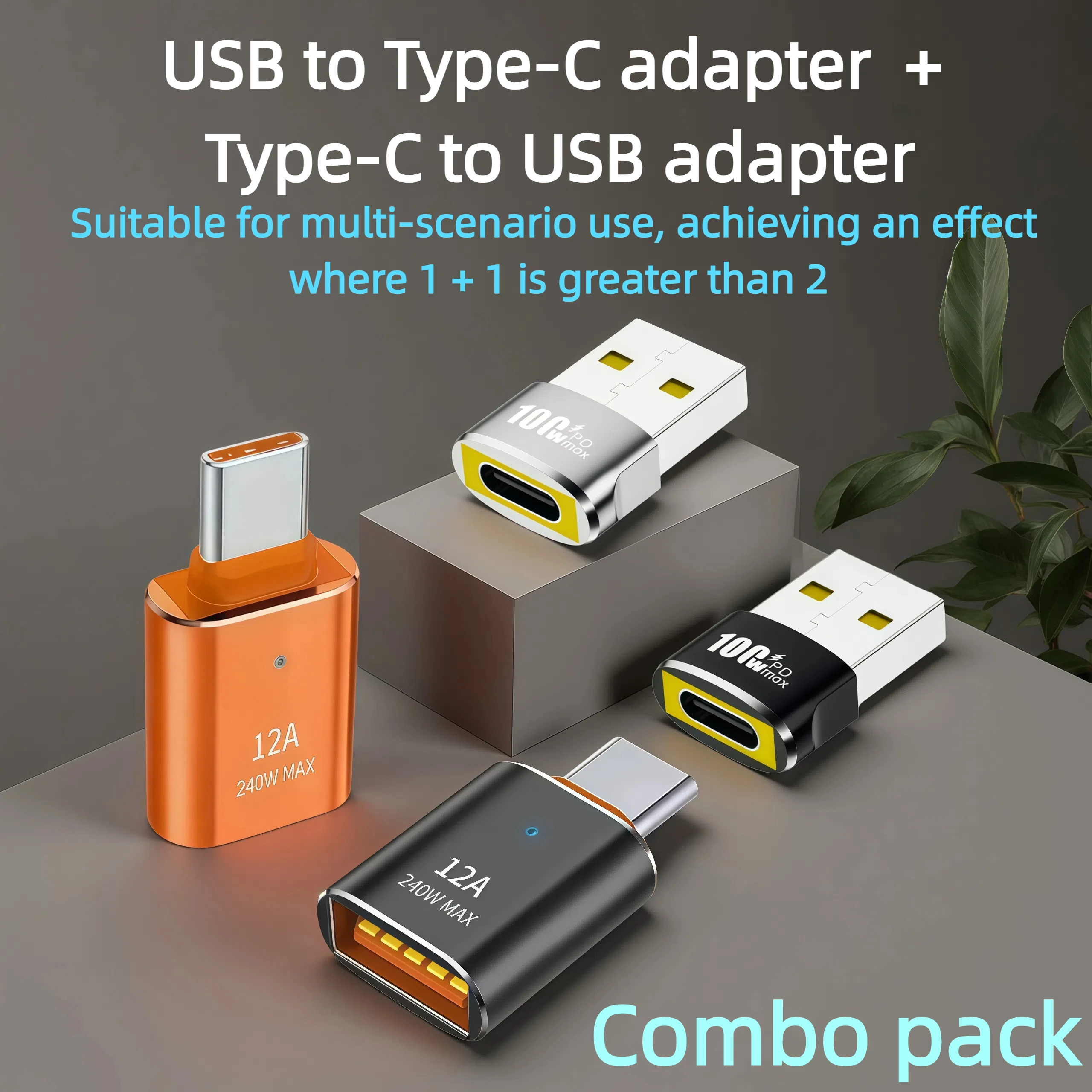 

OTG USB Type-C Adapter USB Male To Type C Female Converter Fast Charging Data Transfer OTG Connector