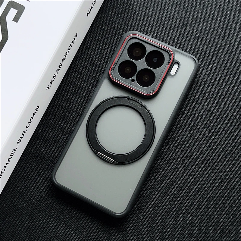 

Вращающийся на 360° чехол для телефона Magsafe с вращающимся кронштейном для Xiaomi Mi 15 Pro Mi 15Ultra, матовый чехол из магнитного сплава для беспроводной зарядки