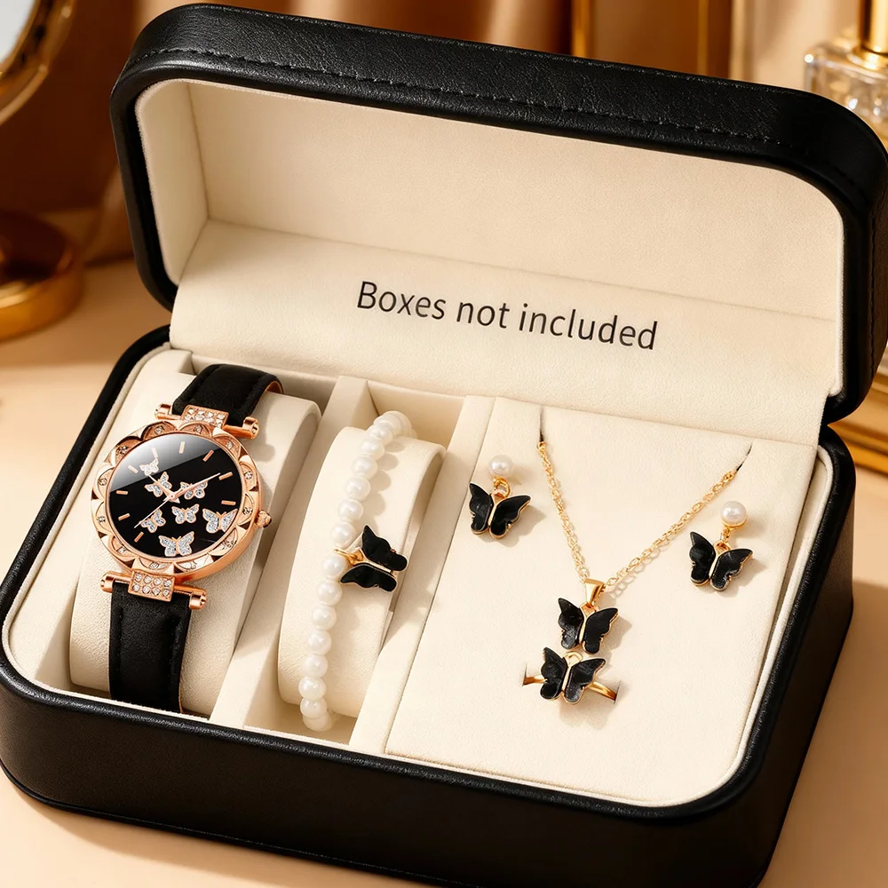 6Pcs Fashionable And Casual Versatile Women's Watch,Suitable For Daily Wear,School Season,Christmas,Valentine's Day Gifts.