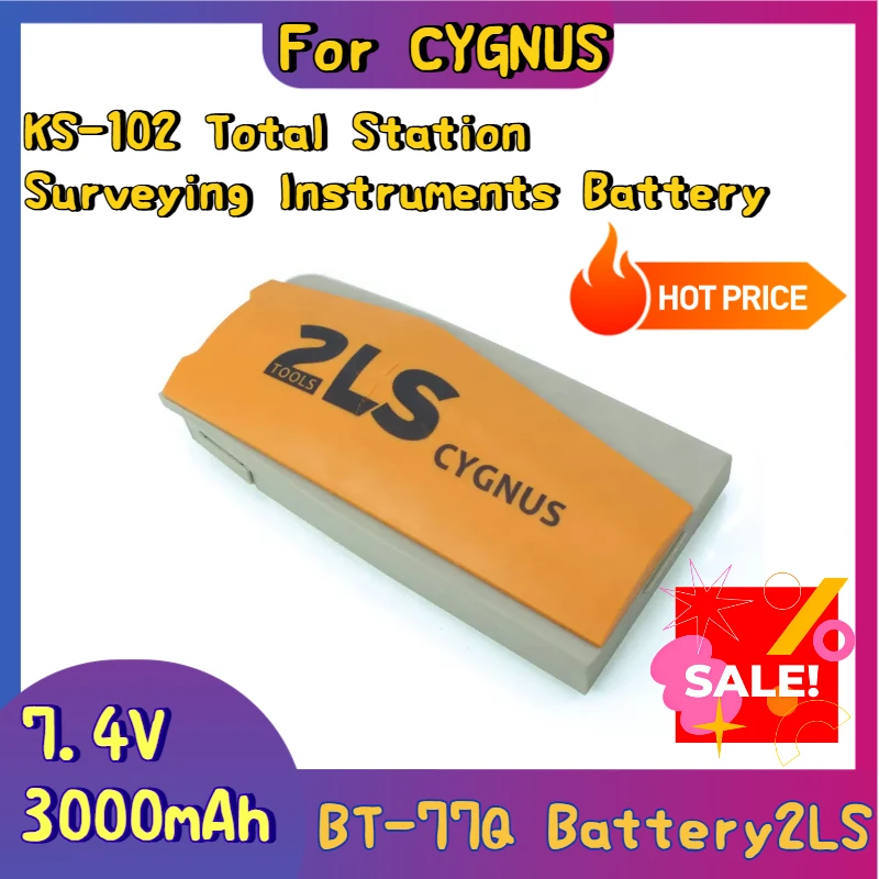 

7.4V 3000mAh BT-77Q Battery 2LS for CYGNUS KS-102 Total Station Surveying Instruments Battery