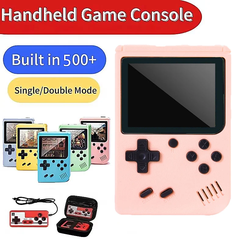 

Children's Handheld Game Player – Built-in 500+ Classic Games, Gameboy Emulator with TV Output & Rechargeable Battery