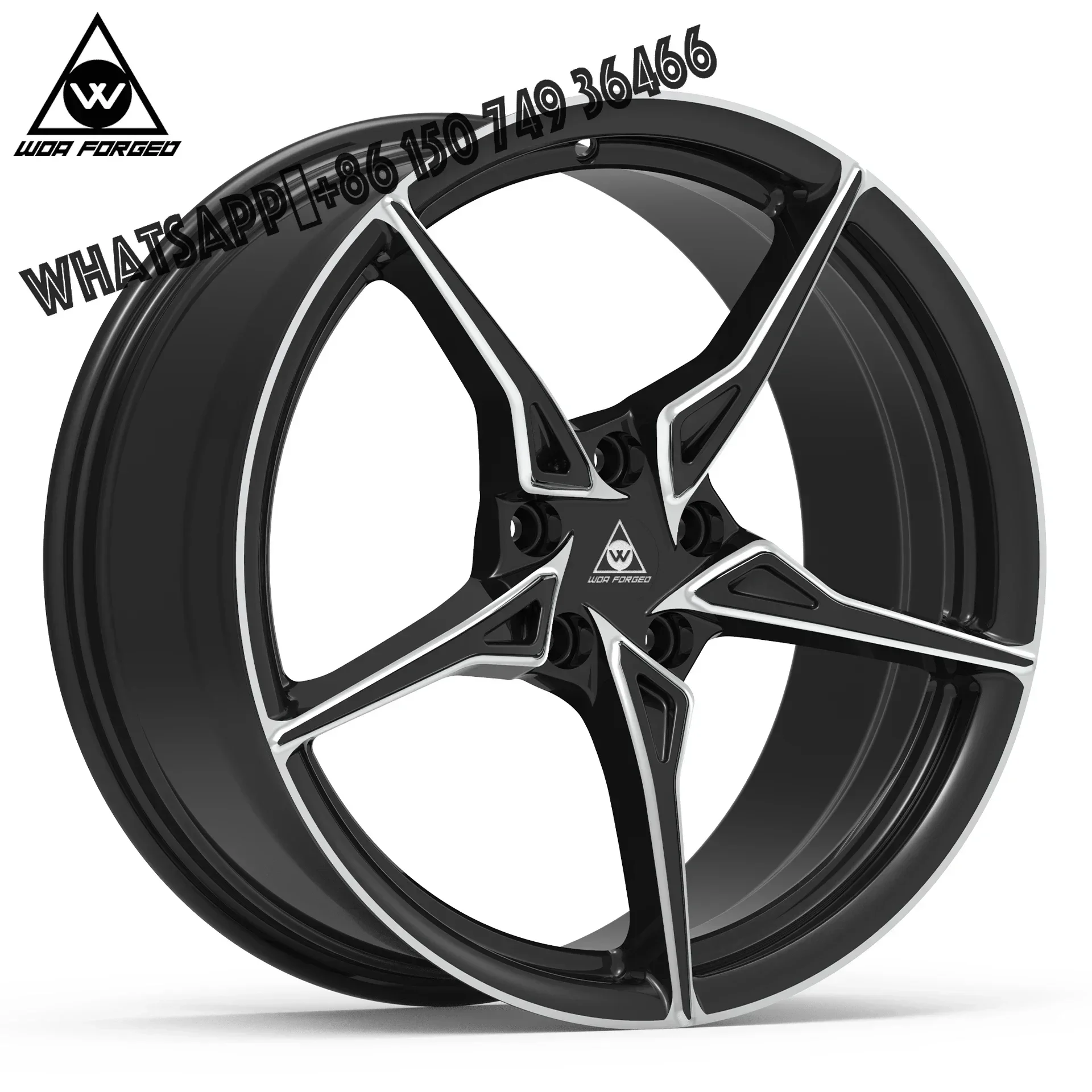 

18 19 20 21 22 23 Inch Scalpel Shaped 5-spoke Racing Car Forged Wheel Alloy Rims for Mustang Dodge Viper Hellcat