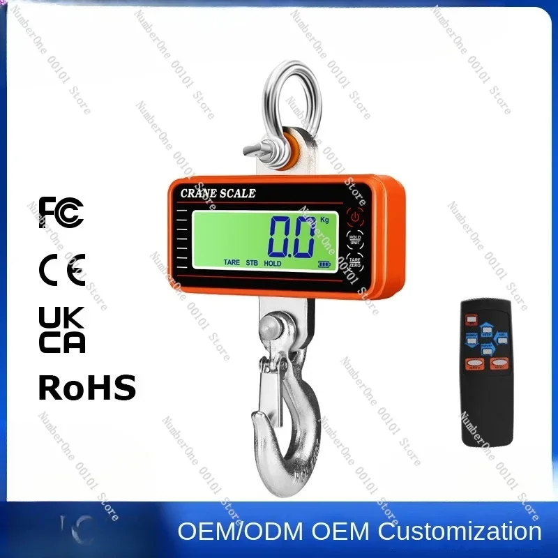 Electronic Hoist Scale, Portable Crane Scale, OCS Electronic Hook Scale, 1.5T, 1500kg