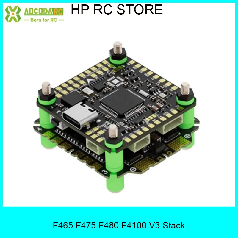 

Aocoda-RC F465 F475 F480 F4100 V3 Stack F405 V3 FC+AM32 65A / 75A / 80A / 100A 4in1 ESC 30x30mm для FPV Freestyle Drone