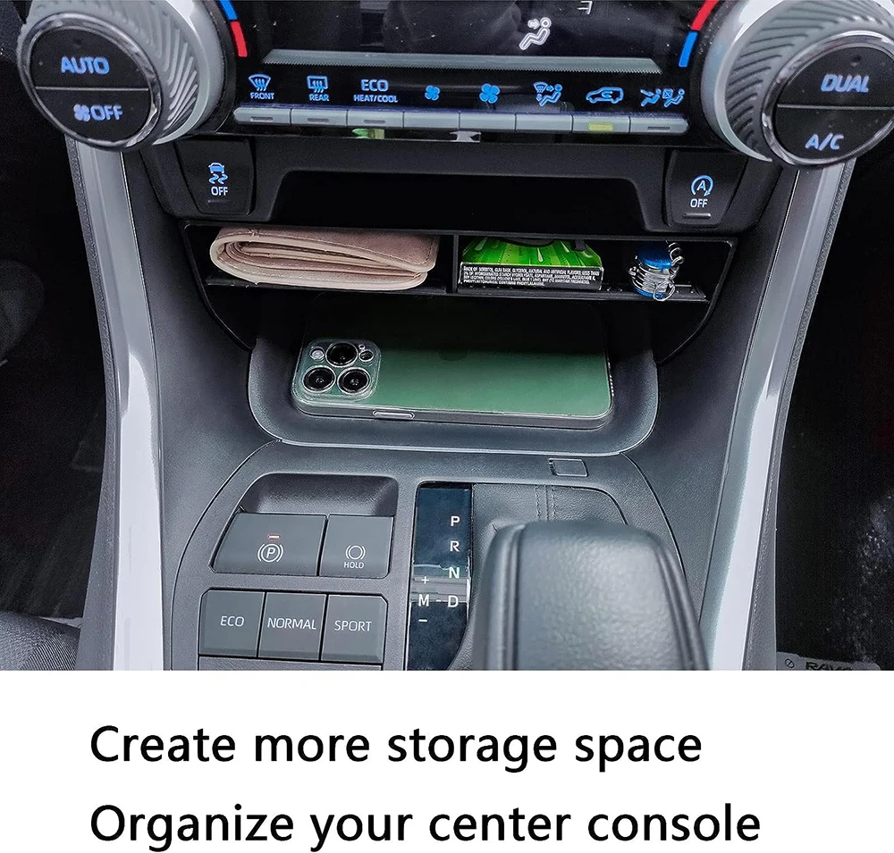 SixthSmoy Car Interior Accessories For Toyota RAV4 2019-2022 2023 2024 Center Console Organizer, Armrest Insert Tray Storage Box