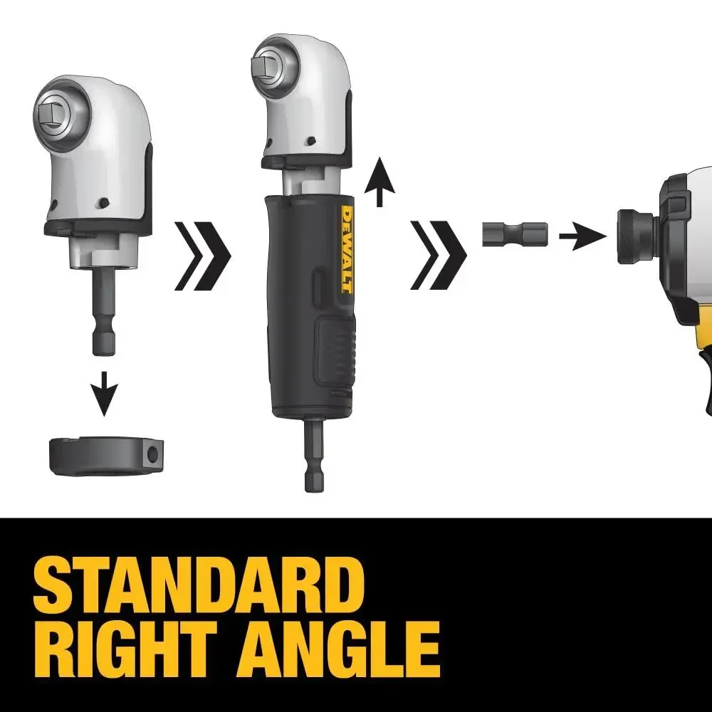 Imagem -03 - Dewalt Square Drive Modular Ângulo Direito Acessório Acessórios Power Tool Dwamra14ft Flextorq 14 38