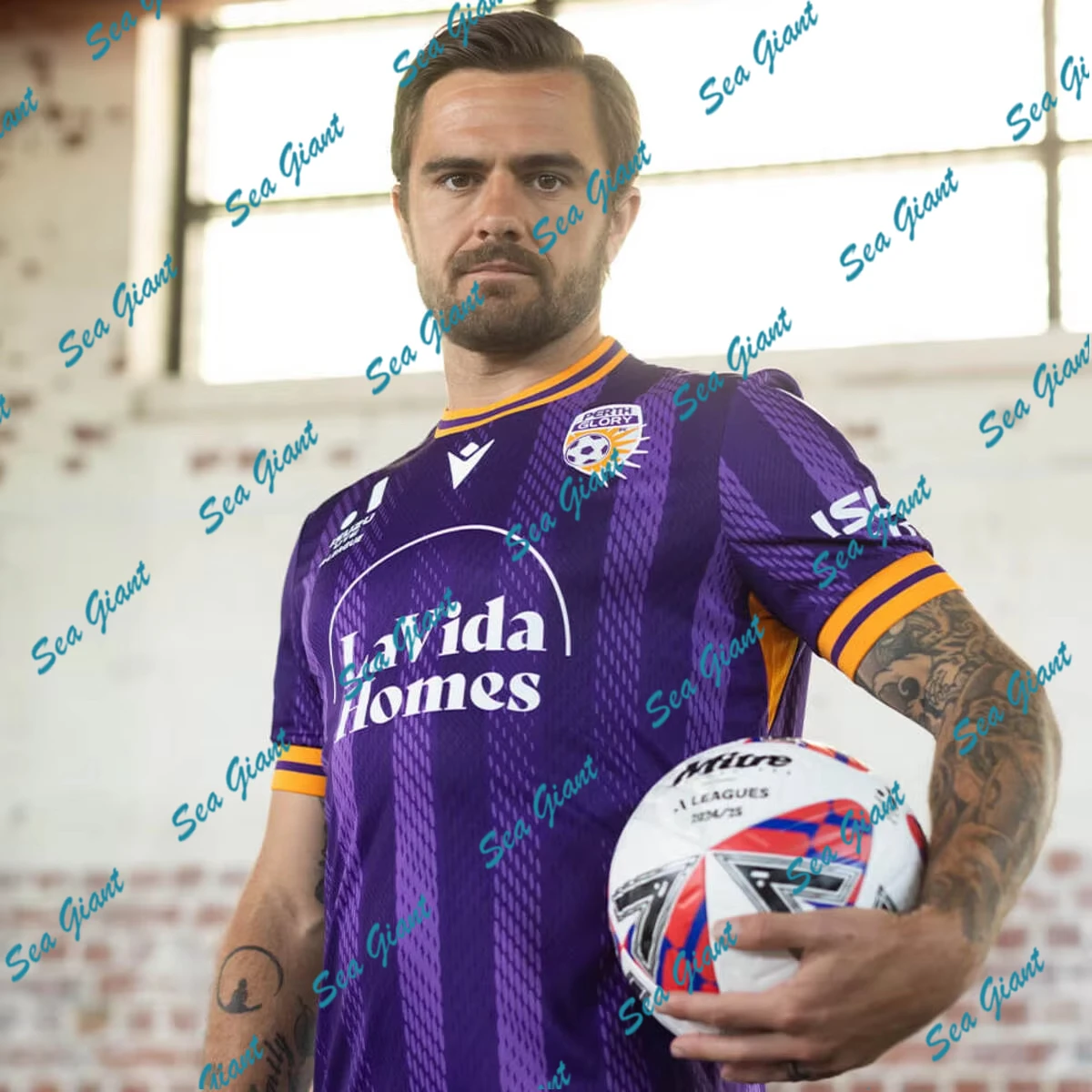 

Perth Glory Summer Men's 24-25 Season Home and Away Jersey 3D Printed T-shirt Comfortable and Breathable Outdoor Sports Top