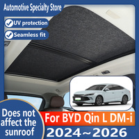 For BYD Qin L DM-i EV 2024~2026 Car Panoramic Sunroof Insulation Roof Visor Electrostatic Adsorption Suede Fabric Sun Protection