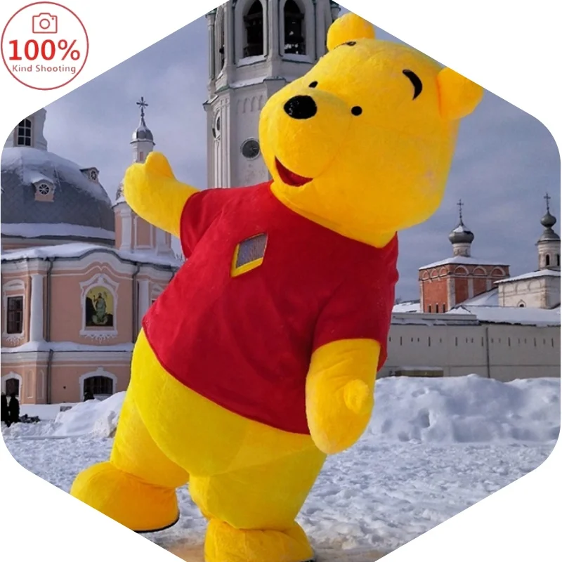 

2.3m Inflatable Bear Mascot Costume Adult Plush Doll Suit for Entertainment Stage Wear Full Body Animal Cartoon Cosplay Dress