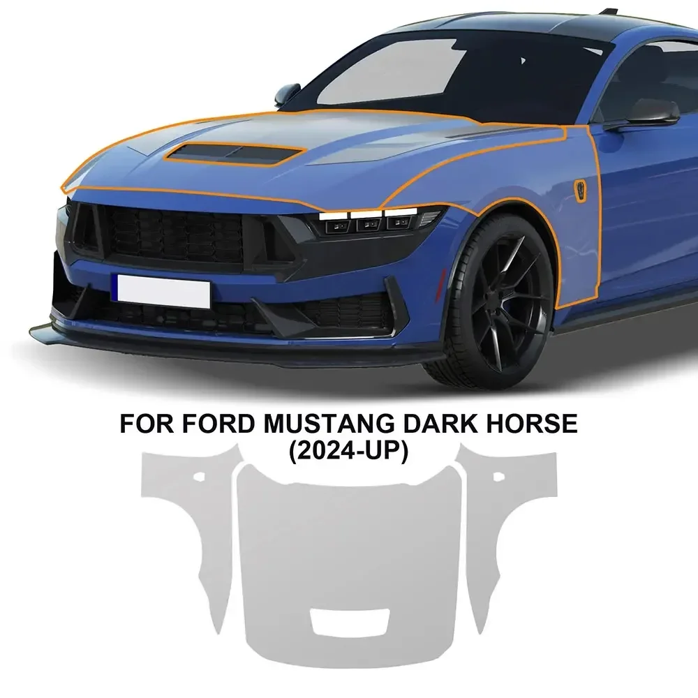 

9Mil TPU Scratch-resistant Car Paint Protection Film For Ford Mustang Dark Horse 2024 2025 Car Body Transparent Bra Per-cut PPF