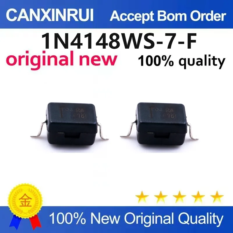 (5pcs-100pcs)Brand new original 1N4148WS-7-F silk screen T4 package SOD323 75V 150mA switch diode