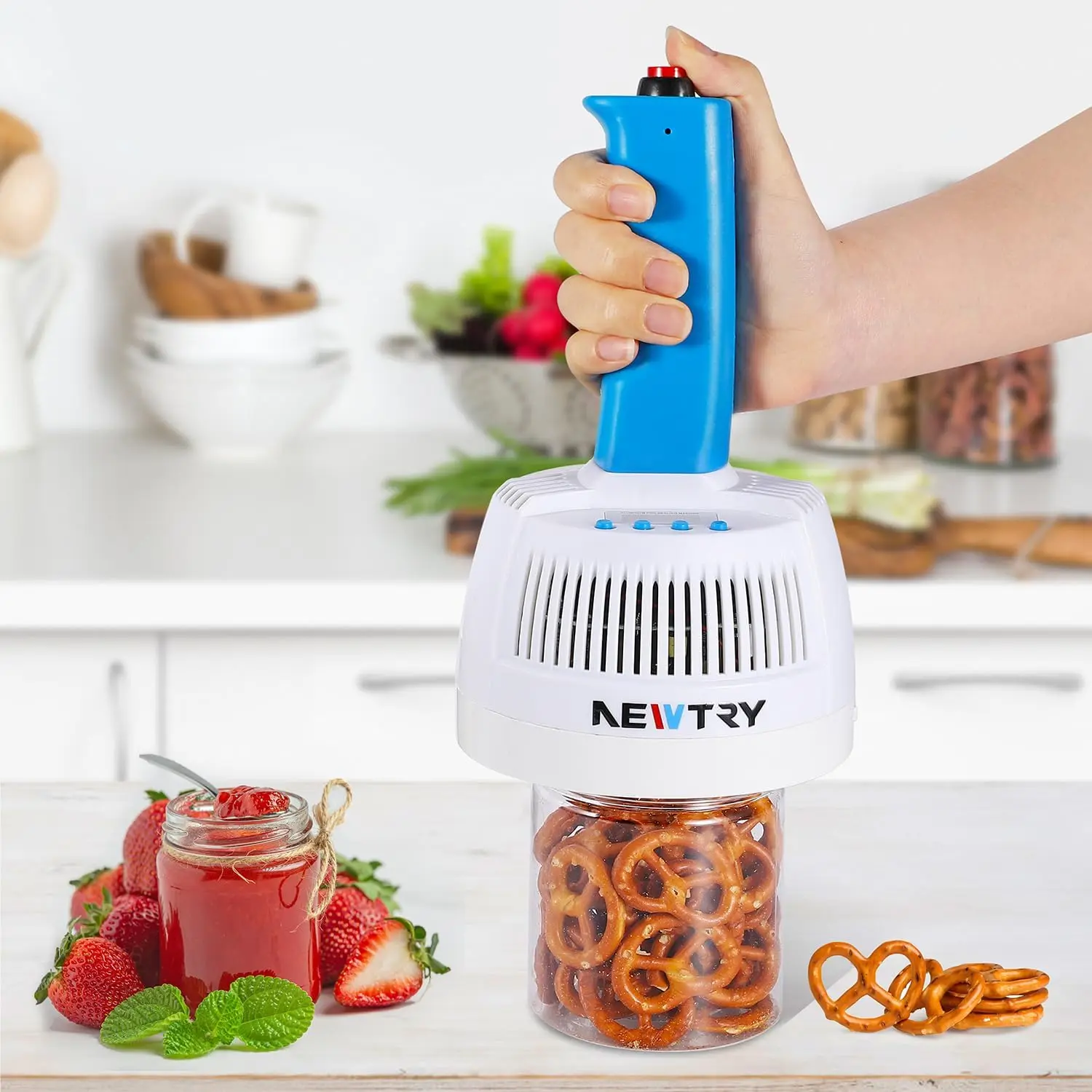 

Handheld Induction Sealer 20-100mm Electromagnetic Bottle Cap Sealer Power & Time Adjustable for Plastic Glass Bottles 110V