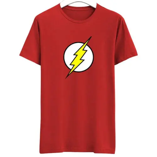 Camiseta de rayo Flash para hombre, Top clásico oficial de película