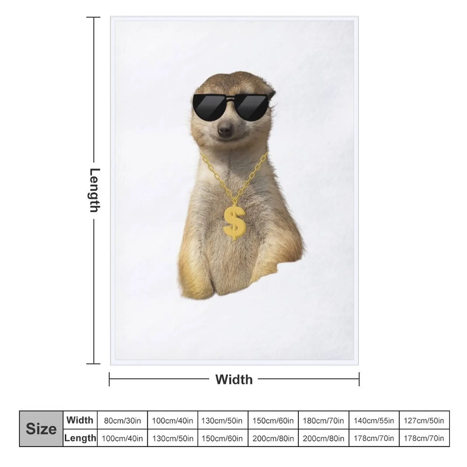 Cool Dude Meerkat Throw Blanket Luxury Summer Thermals For Travel Baby Blankets