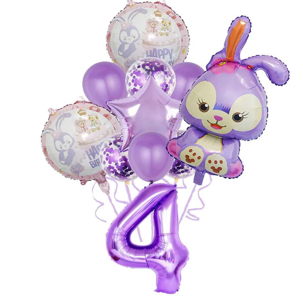 

Stellalou Purple Balloon Sets 18in Round 32in Number Foil Birthday Party Supplies Latex Ballon Baby Shower Family Wedding Decor