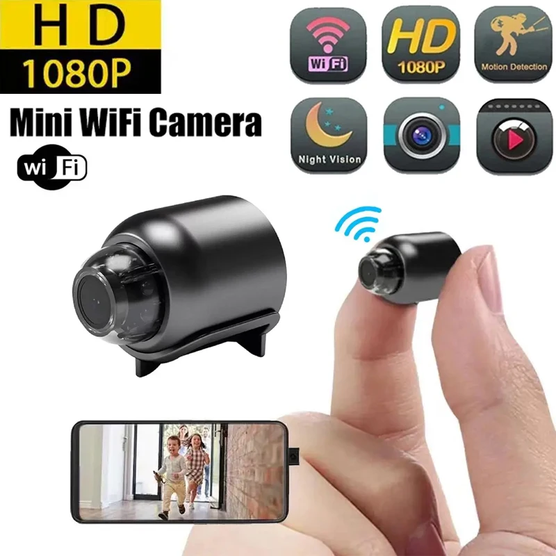 

1080P HD Mini Camera WiFi Wireless HD Night Vision Camera Home X5 Remote Camera Kids Pet Safety Monitoring 2024