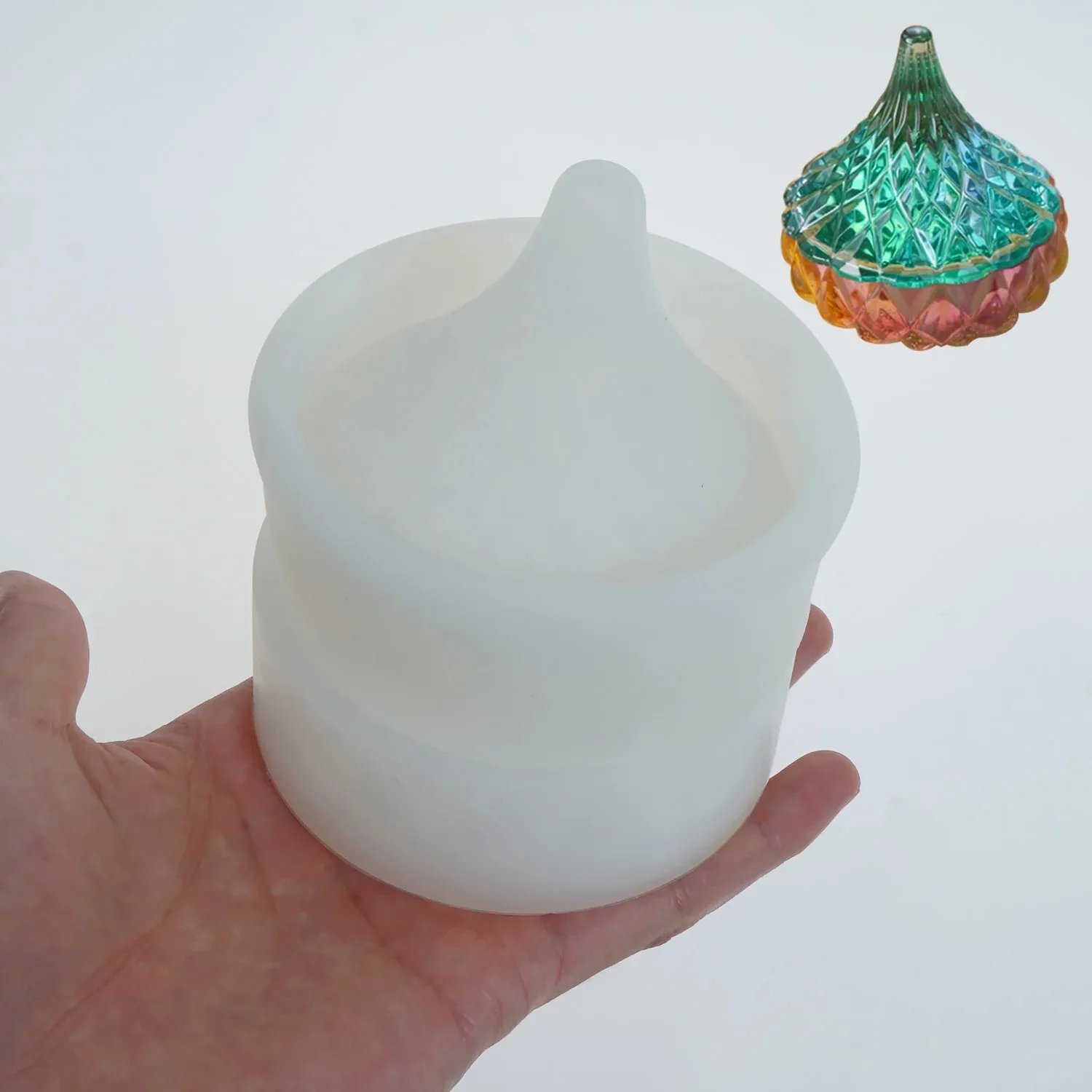 

1PC Silicone Storage Box Mold DIY Resin Box Mold Making Jewerly Mold 10370650
