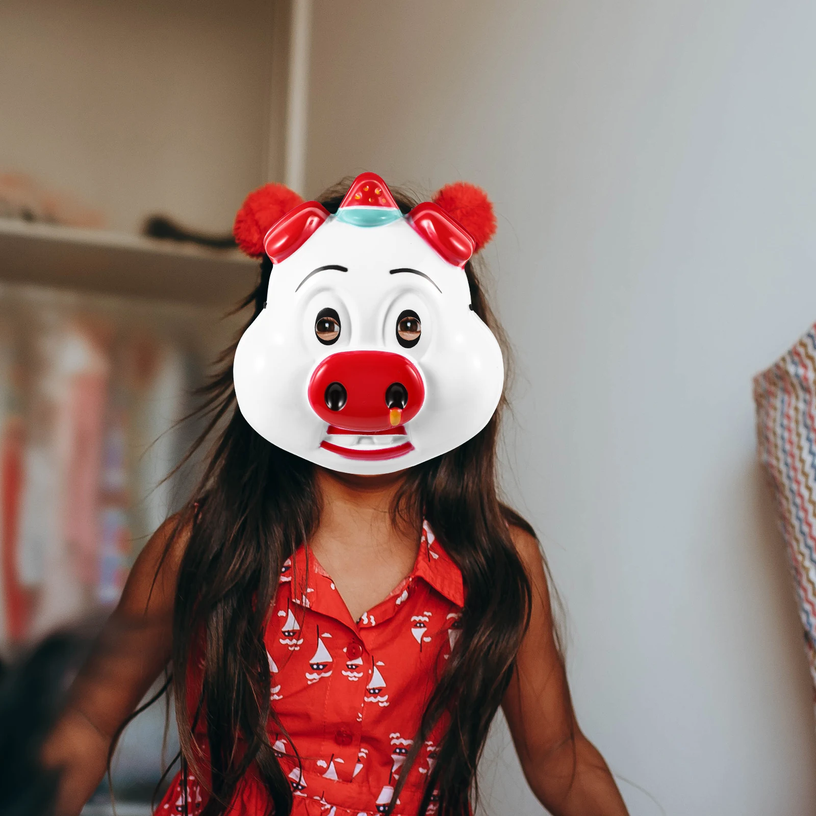 

Plastic Animal Masks Kids Costume Party Accessories White Pig Nose Safe Reusable Halloween Cosplay Props Birthday Themes