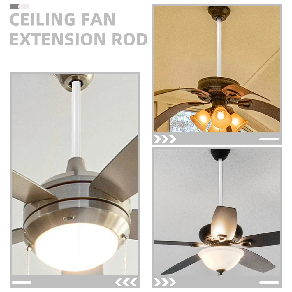 

2Pcs Electric Extension Rods Durable Iron Ceiling Fan Extender Rod Ceiling Fan Downrods For Sloping Ceilings Easy Installation
