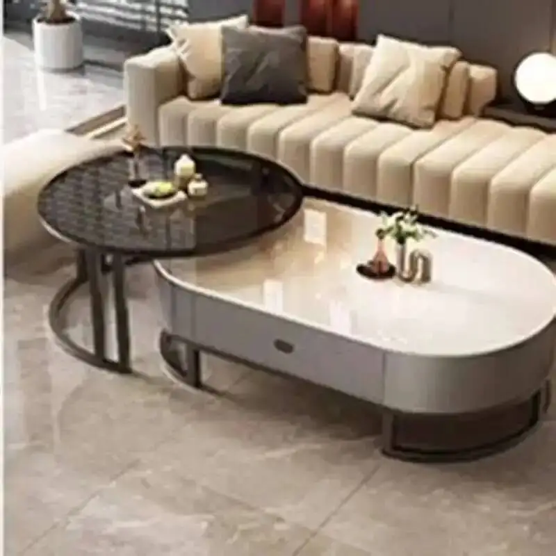Side Industrial Table Organizer Simple Clear Designer Transform Cheap Cute Coffee Table Aesthetic Mesas Bajas Home Furniture