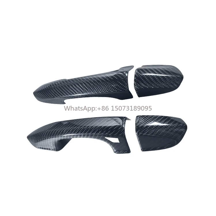 

Боковая дверная ручка из углеродного волокна, накладка, внешние аксессуары автомобиля для Ford Mustang 2018-2021