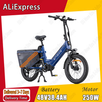 ENGWE LE20 Electric Bike 250W Motor 48V38.4AH Dual Lithium Battery E-bike Hydraulic Brake 20 Inch Tire Mountain Electric Bicycle