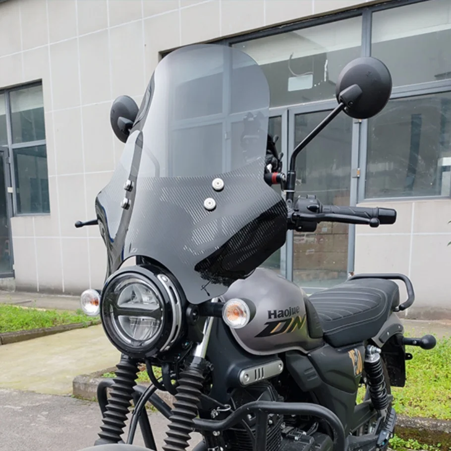For Haojue DN150 front windshield, motorcycle modification parts, front windshield glass.