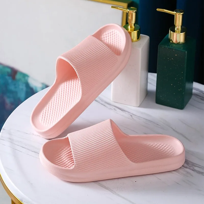 

Summer Women Men's Slippers Fashion Soft Sole EVA Indoor Slides Bath Thick Platform Non-slip Flip Flops Bear Beach Ladie Sandals