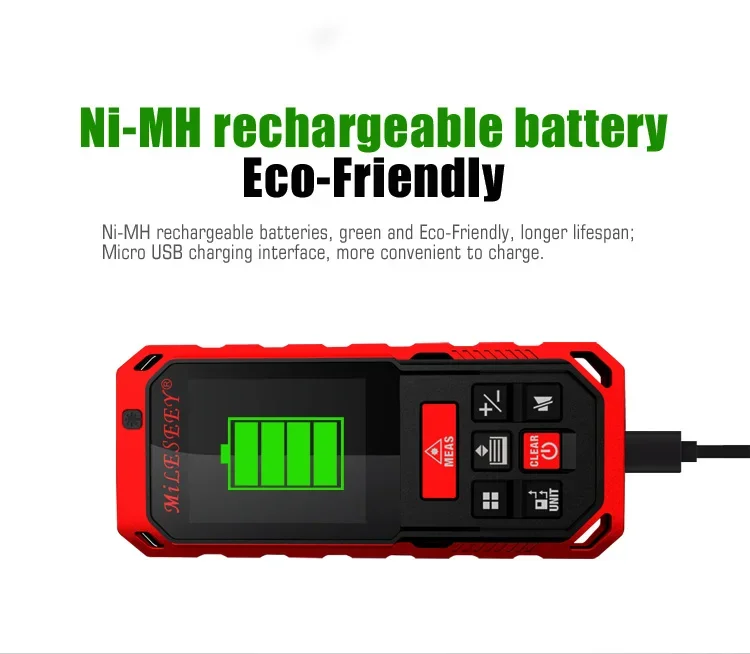 Mileseey S2 Green Laser Rangefinder Digital Bluetooth Laser Distance Meter Laser Tape Measure Diastimeter Tool