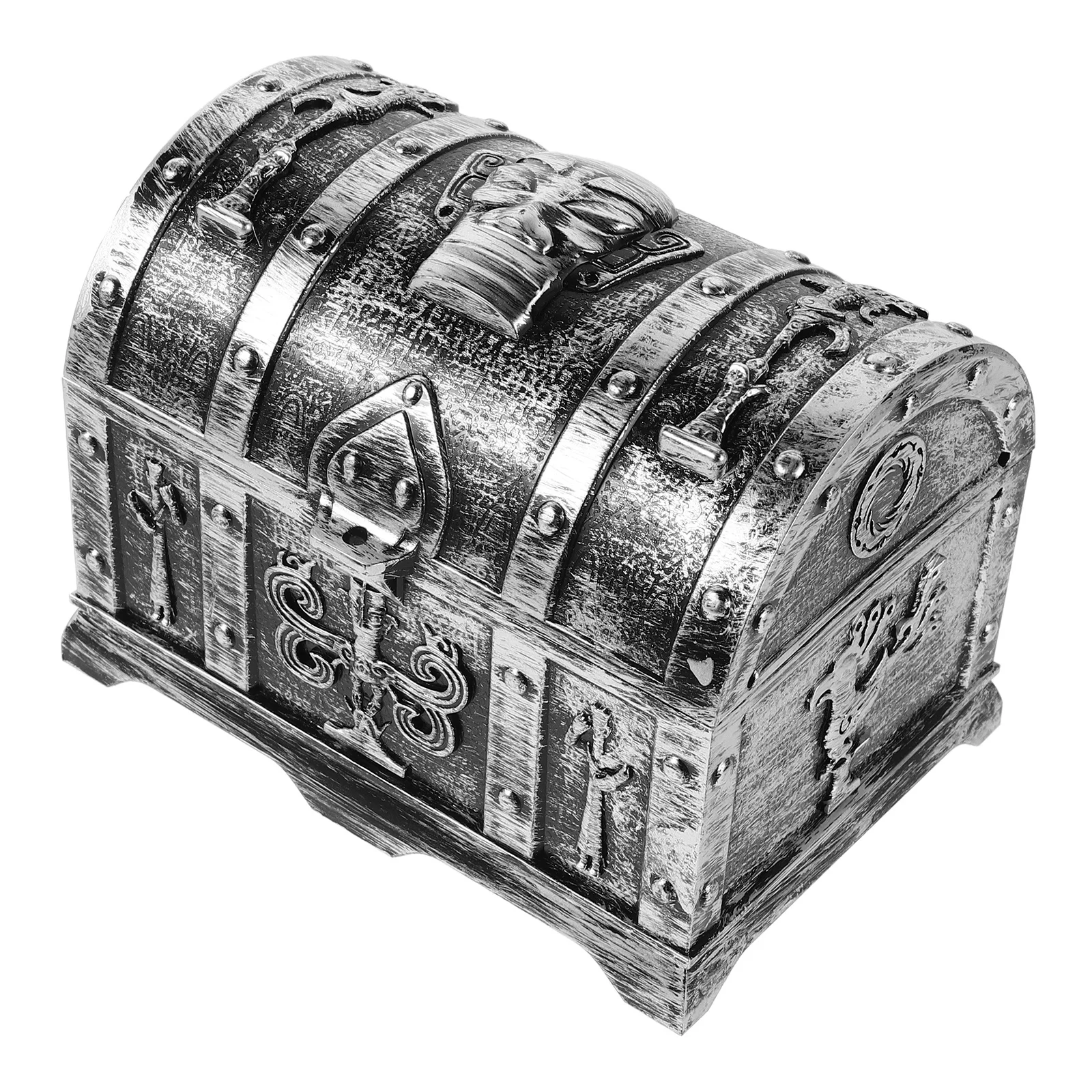 

Samsungdui Mask Treasure Chest Vintage Lockable Storage Box for Jewelry Coins Keepsakes Pirate Theme Decorative Organizer
