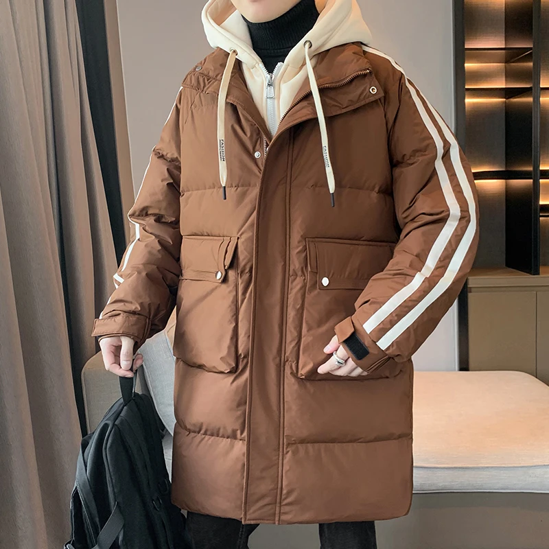 

Men Outdoor Fashion Trend Winter Warm Hooded Long Jacket Comfortable Multifunctional Breathable High-quality Casual Down Jacket