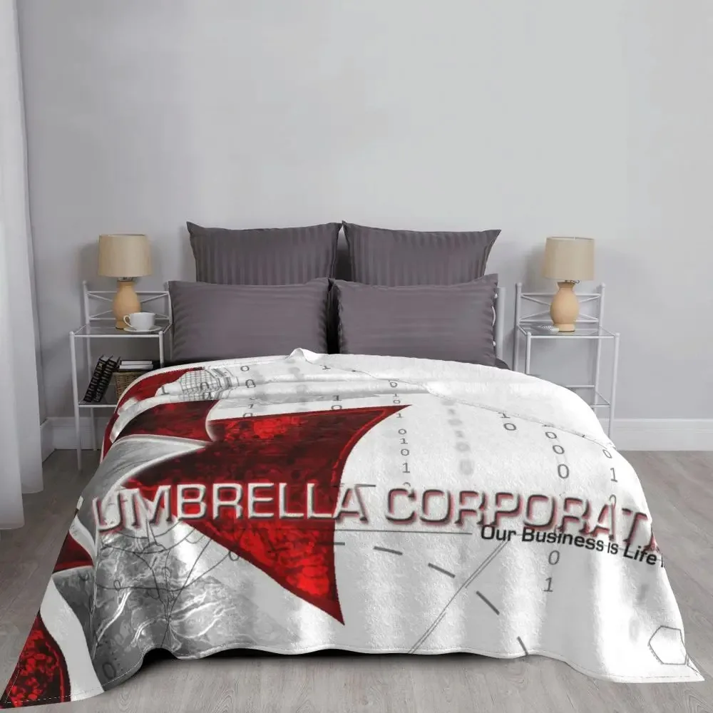 Red-white Umbrella Corps Corporation Blanket Company Fleece Novelty Soft Throw Blankets for Bedspread for all season