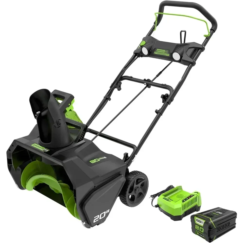 

80V (75+ Compatible Tools) 20” Brushless Cordless Snow Blower, 2.0Ah Battery and Charger Included.Snow blower.Garden tools