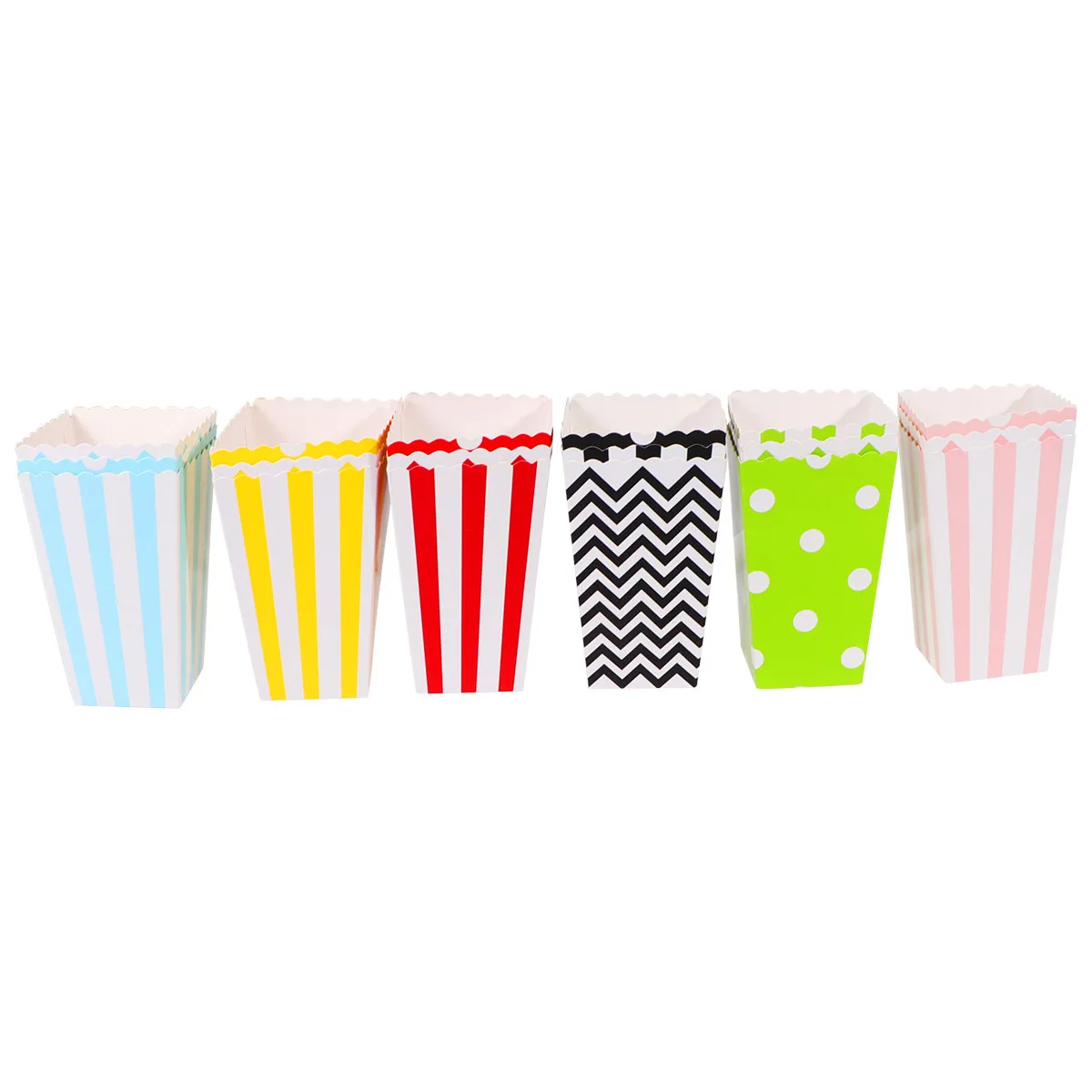 36Pcs Cardboard Popcorn Boxes Movie Theater Style Treat Containers for Party Wedding Favor Candy Buffet Supplies