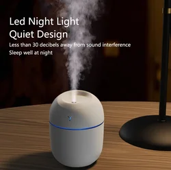 Humidificateur d'air portable avec lampe de nuit LED, diffuseur d'huiles essentielles, maison, voiture, bureau, 220ml, 1-10 pièces