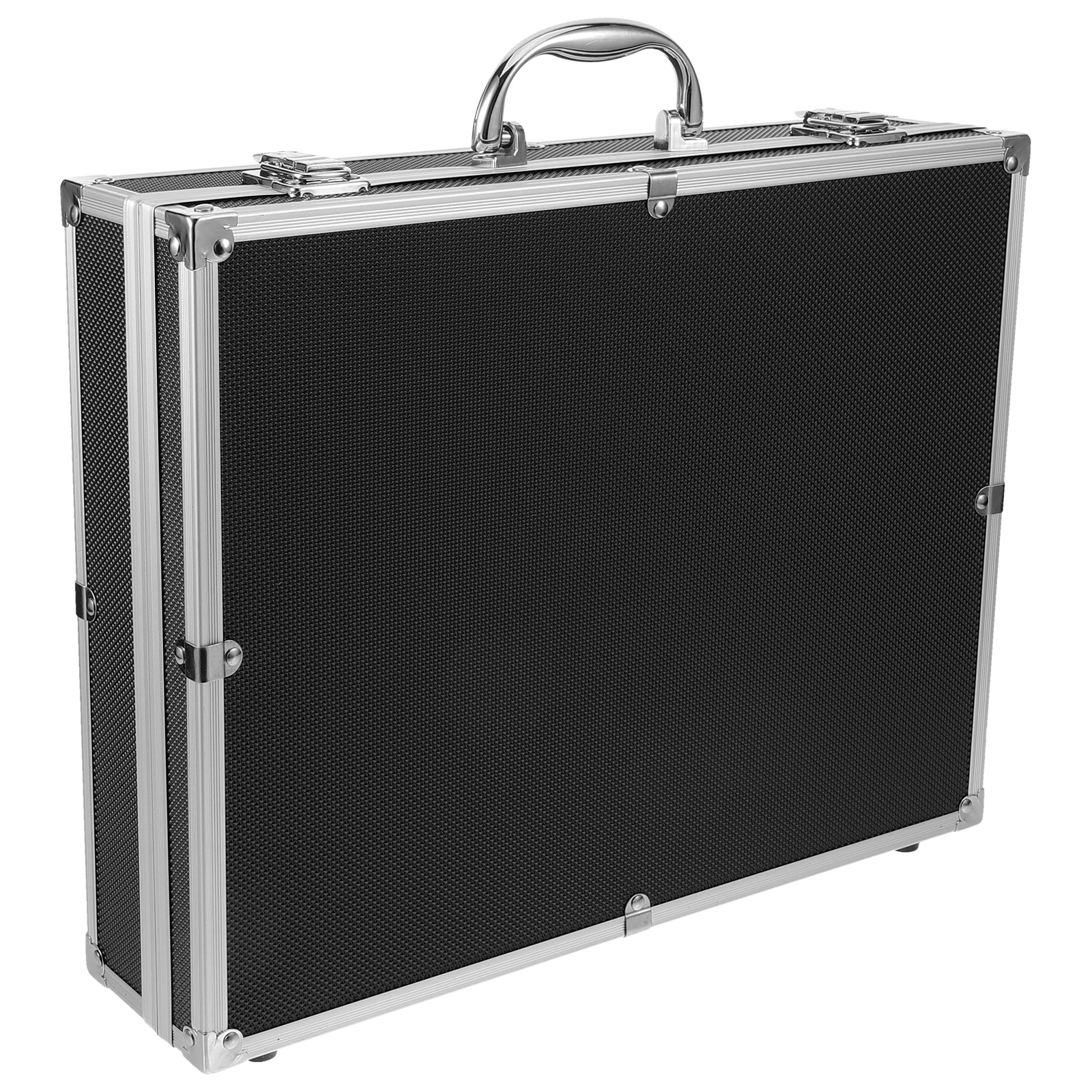 

4pcs 4 Handheld Protection Boxes Silver Aluminum Case Microphones Case For Outdoor Travel Party Shockproof Mic Organizer Storage
