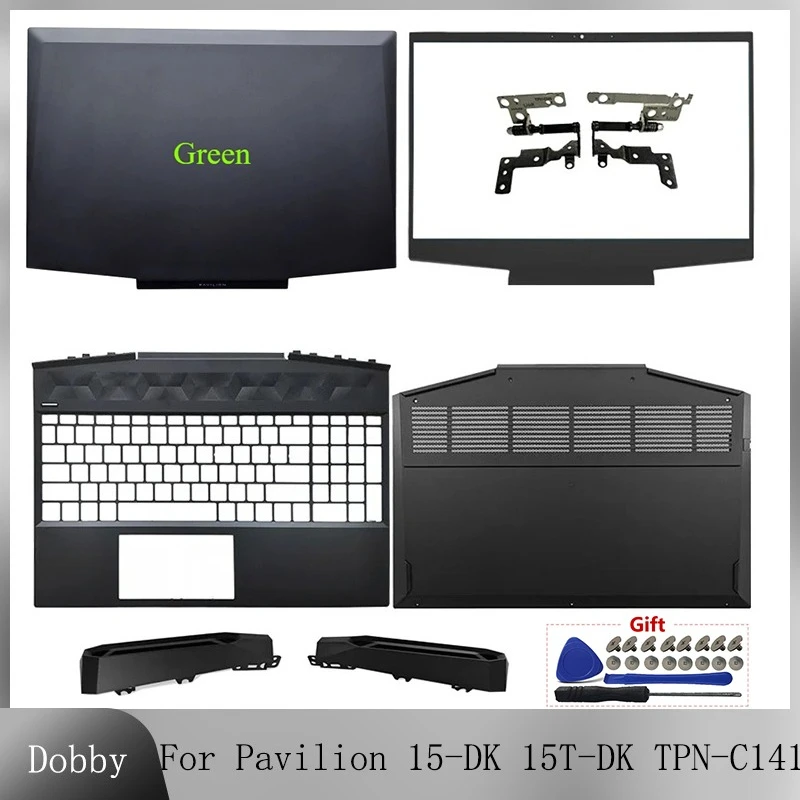 

NEW For Pavilion 15-DK 15T-DK TPN-C141 Air Outlet Heat Sink LCD Back Cover Front Bezel Hinges Top Keyboard Palmrest Bottom Case