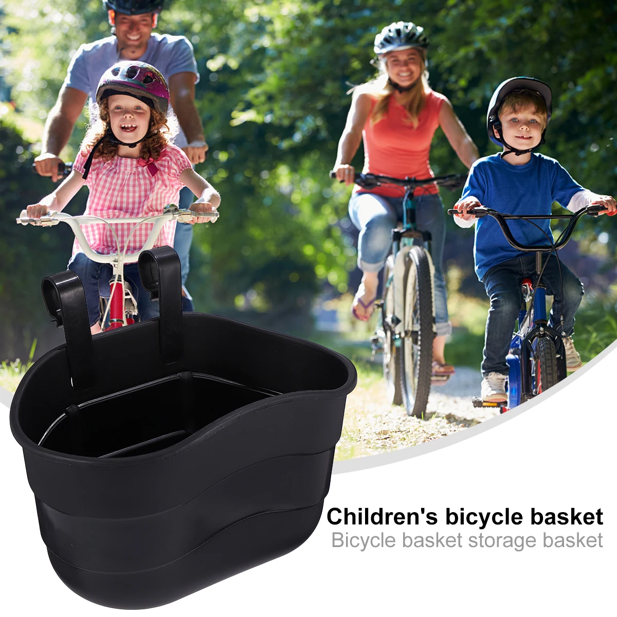 

1 pc Scooter Basket for Kids Bicycles Environment Friendly Plastic Bike Storage Front Handlebars Easy Install No Tools Required