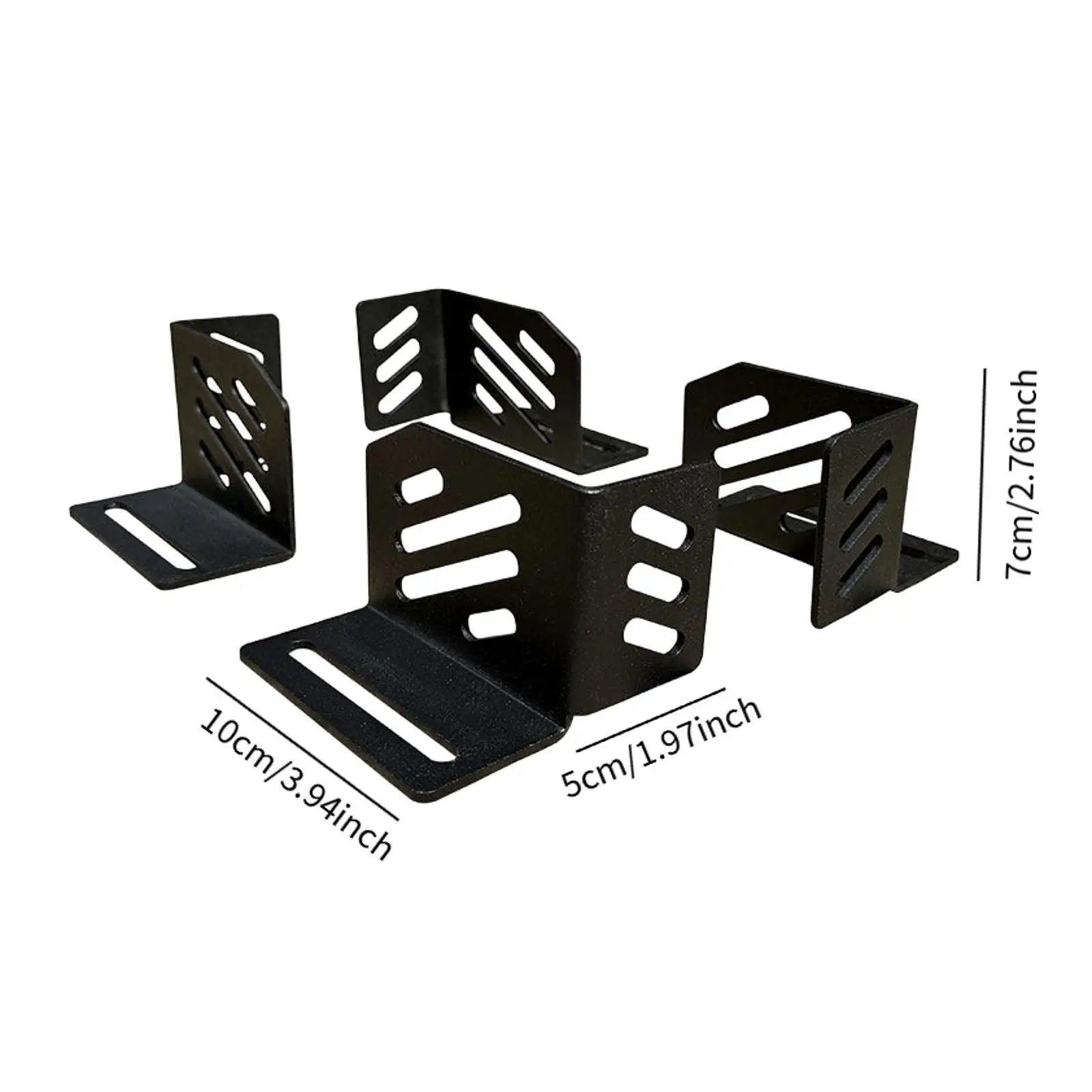 Secure Holder Roof Clamp Steel Corner Bracket Set Black Quick Mount Accessory for Universal Vehicle Travel Storage
