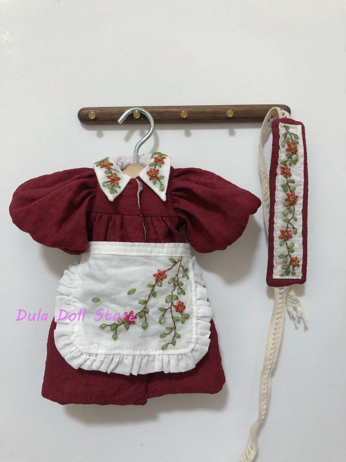 

Dula Doll Clothes Embroidered Vintage Bubble Dress for Blythe Landoudou Landazz Qbaby ob24 ob22 Azone Doll