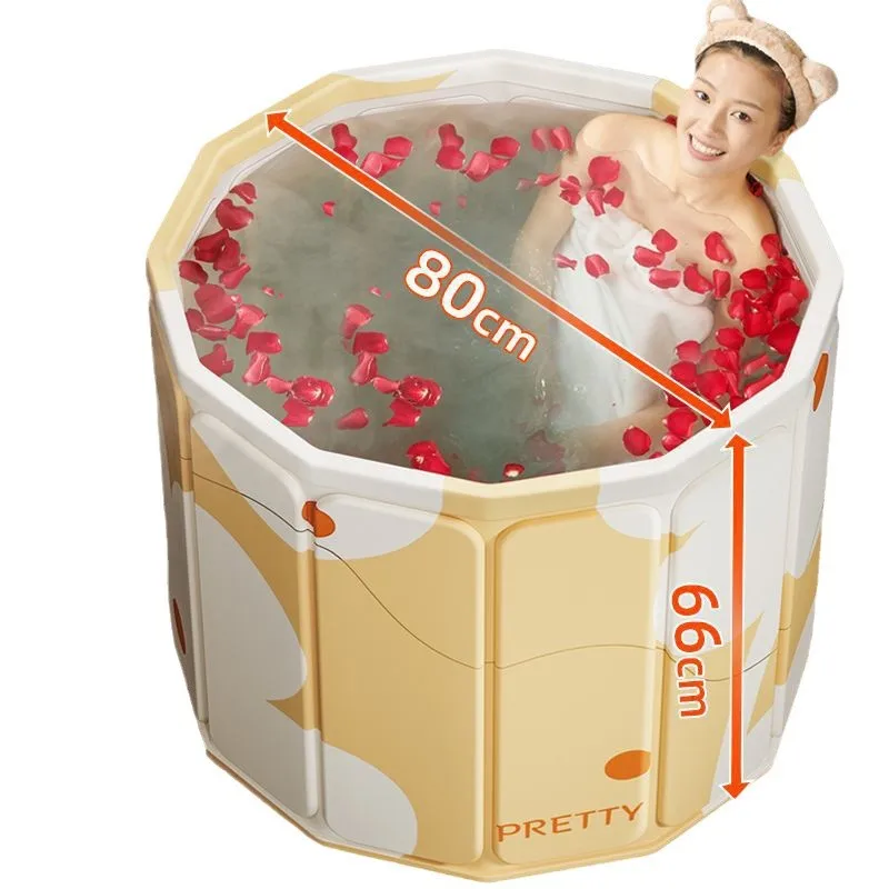 

Installation Free Foldable Bath Bucket, Durable Adult Bathtub Design, Full Body Thickened Household Tub